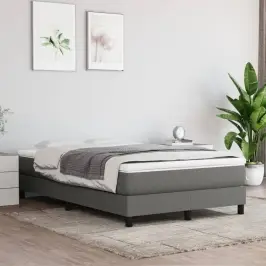 Gultas Rāmis Ar Atsperēm, Tumši Pelēks, 120X200 Cm, Audums Vidaxl