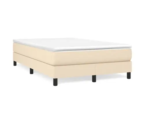 Gultas Rāmis Bez Matrača, Krēmkrāsas, 120X200 Cm, Audums Vidaxl