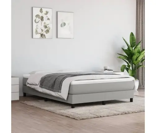 Lovos Rėmas Su Spyruoklėmis, Šviesiai Pilkas, 140X190cm Audinys