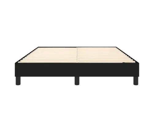 Gulta Bez Matrača, Melns, 140X190 Cm, Audums Vidaxl