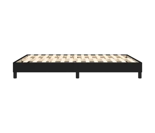 Gulta Bez Matrača, Melns, 140X190 Cm, Audums Vidaxl