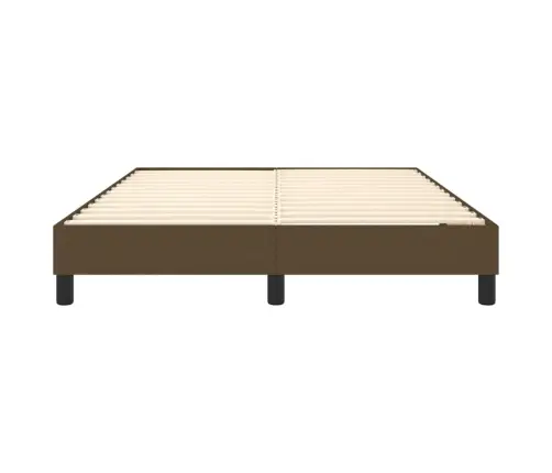 Gulta Bez Matrača, Tumši Brūns, 140X200 Cm, Audums Vidaxl