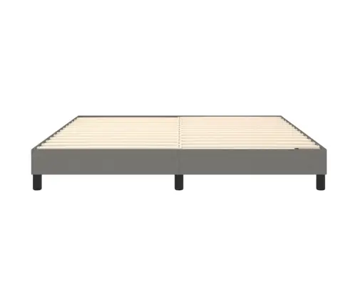 Gulta Bez Matrača, Tumši Pelēks, 180X200 Cm, Audums Vidaxl