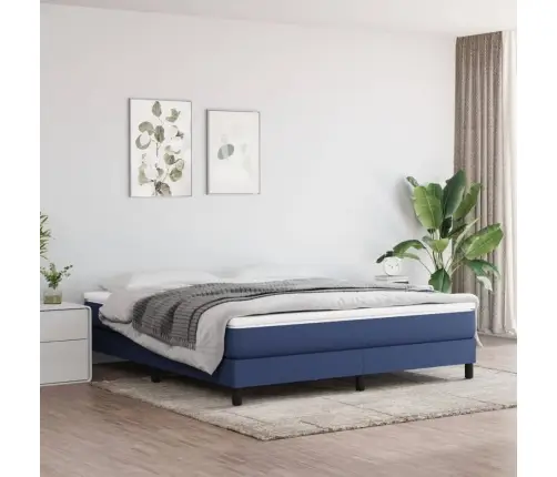 Gulta Bez Matrača, Zils, 180X200 Cm, Audums Vidaxl