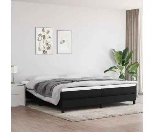 Gulta Bez Matrača, Melns, 200X200 Cm, Audums Vidaxl