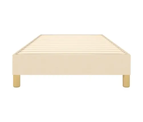 Gultas Rāmis Bez Matrača, Krēma, 90X200Cm Audums Vidaxl