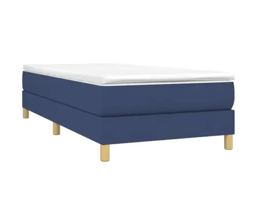 Lovos Rėmas Su Spyruoklėmis, Mėlynas, 100X200 cm Audinys