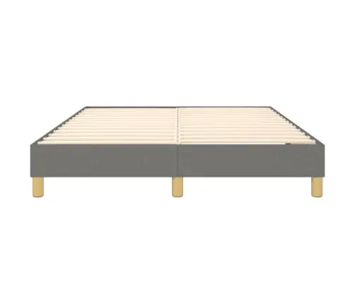 Gulta Bez Matrača, Tumši Pelēks, 140X190 Cm, Audums Vidaxl