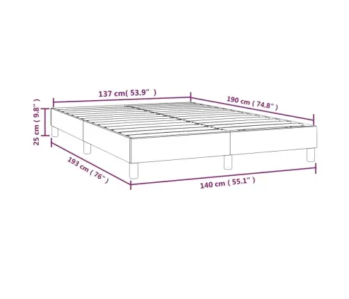 Gulta Bez Matrača, Pelēkbrūns, 140X190 Cm, Audums Vidaxl Gulta Bez Matrača, Pelēkbrūns, 140X190 Cm, Audums Vidaxl