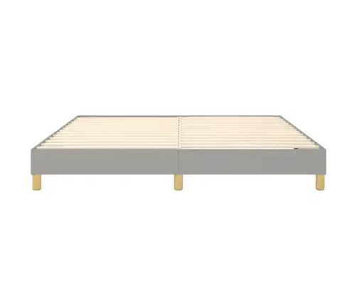 Gulta Bez Matrača, Gaiši Pelēks, 160X200 Cm, Audums Vidaxl