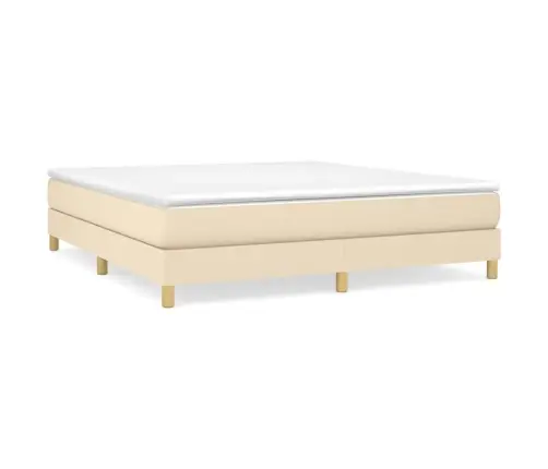 Gulta Bez Matrača, Krēmkrāsas, 160X200 Cm, Audums Vidaxl