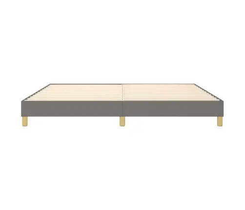 Gulta Bez Matrača, Tumši Pelēks, 200X200 Cm, Audums Vidaxl