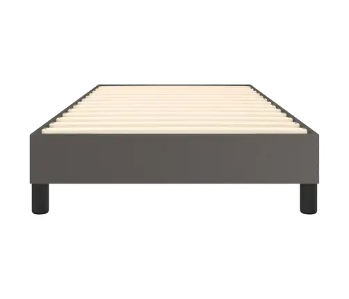 Lovos Rėmas Su Spyruoklėmis, Pilkas, 90X190cm Dirbtinė Oda