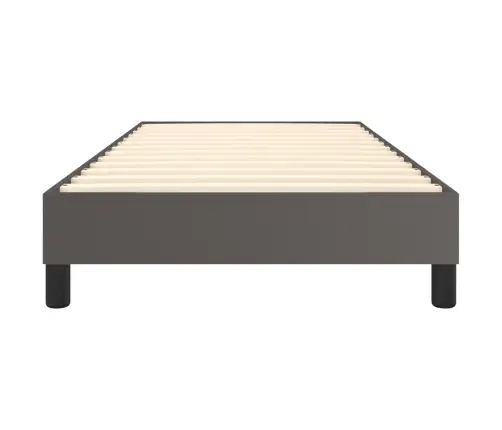 Lovos Rėmas Su Spyruoklėmis, Pilkos Spalvos, 100X200cm Dirbtinė Oda