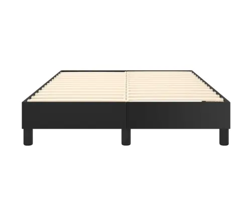 Gultas Rāmis, Melns, 120X200 Cm, Mākslīgā Āda Vidaxl
