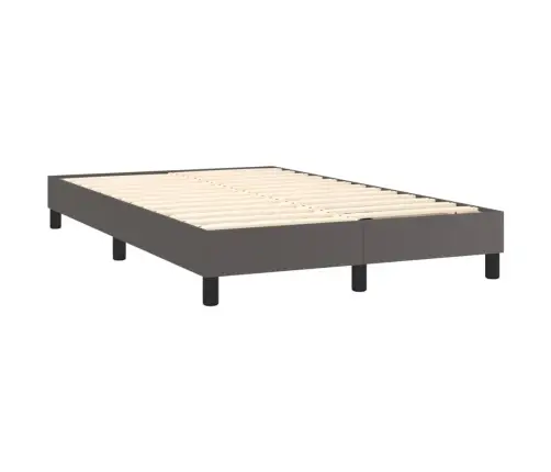 Gultas Rāmis, Pelēks, 120X200 Cm, Mākslīgā Āda Vidaxl