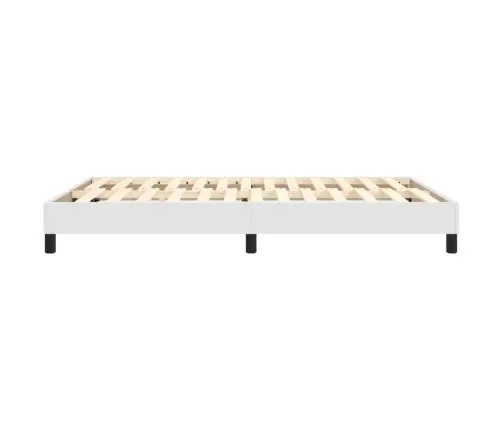 Gultas Rāmis, Balts, 140X190 Cm, Mākslīgā Āda Vidaxl