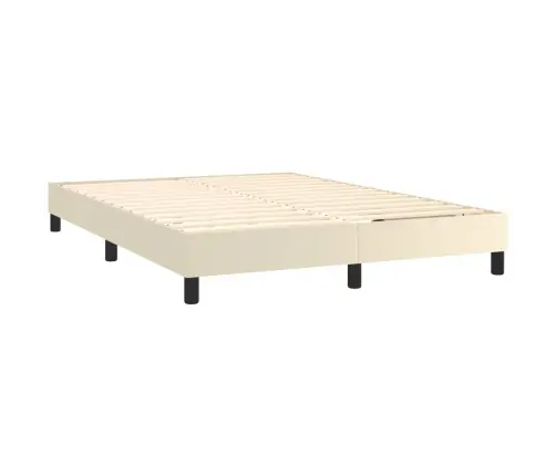 Vedrumadratsi Voodiraam, Kreemjas, 140X190 cm Kunstnahk