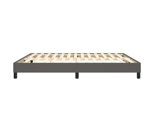 Gultas Rāmis, Pelēks, 160X200 Cm, Mākslīgā Āda Vidaxl