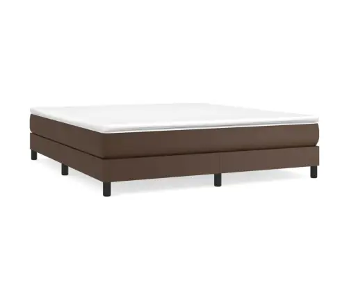 Lovos Rėmas Su Spyruoklėmis, Rudos, 180X200cm Dirbtinė Oda