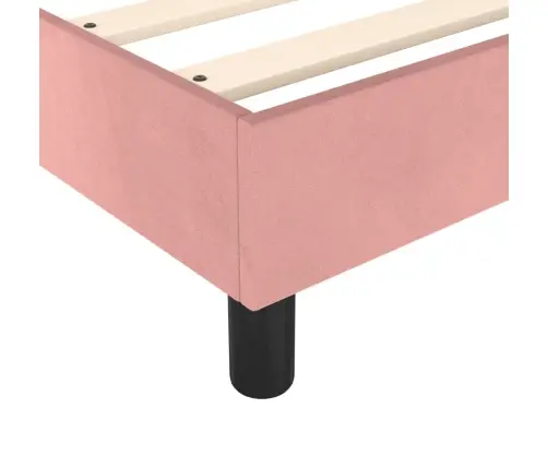 Gultas Rāmis, Rozā, 100X200 Cm, Samts Vidaxl