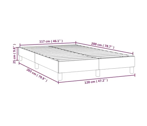Lovos Rėmas Su Spyruoklėmis Tamsiai Mėlynas 120X200 Cm Aksomas