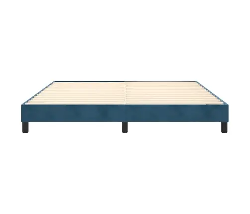 Vedrumadratsi Voodiraam Tumesinine 160X200 Cm Samet