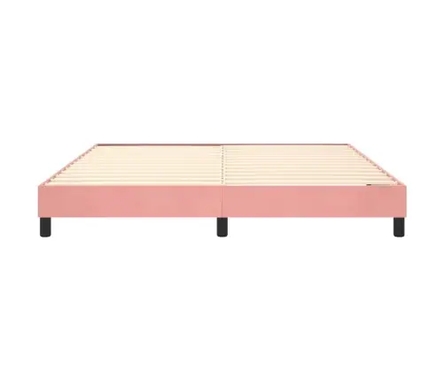 Lovos Rėmas Su Spyruoklėmis, Rožinis, 160X200 cm Aksomas
