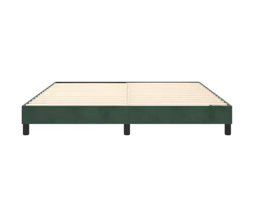 Gulta Bez Matrača, Tumši Zaļš Samts, 180X200 Cm Vidaxl