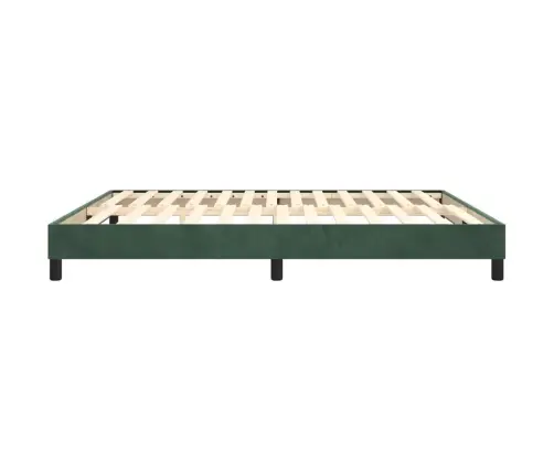 Gulta Bez Matrača, Tumši Zaļš Samts, 180X200 Cm Vidaxl