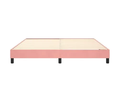Gultas Rāmis, Rozā, 180X200 Cm, Samts Vidaxl