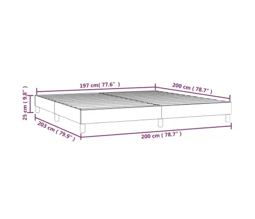Vedrumadratsi Voodiraam, Tumehall, 200 X 200 cm Samet