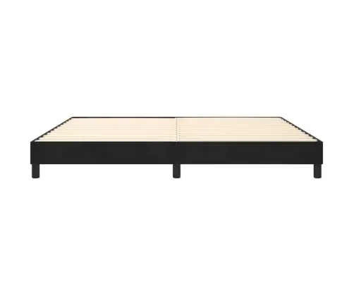 Gulta Bez Matrača, Melns, 200X200 Cm, Samts Vidaxl