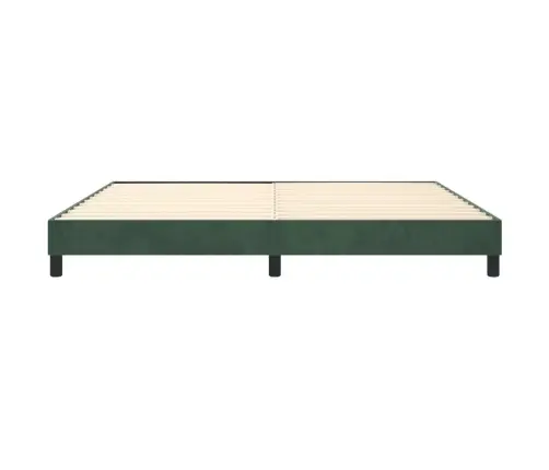 Gulta Bez Matrača, Tumši Zaļš Samts, 200X200 Cm Vidaxl