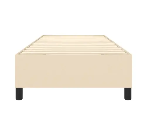 Gultas Rāmis Bez Matrača, Krēma, 90X190Cm Audums Vidaxl