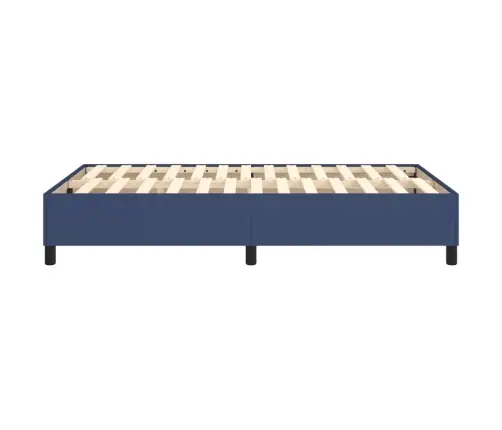 Gultas Rāmis Bez Matrača, Zils, 120X200 Cm, Audums Vidaxl
