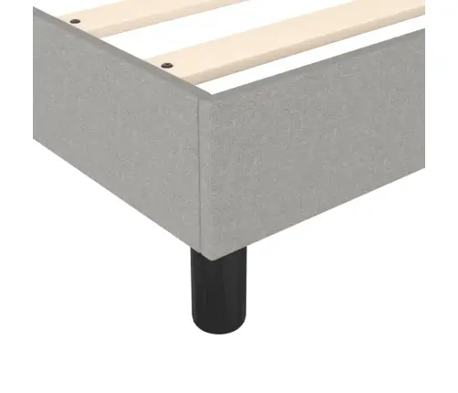 Gulta Bez Matrača, Gaiši Pelēks, 140X190 Cm, Audums Vidaxl