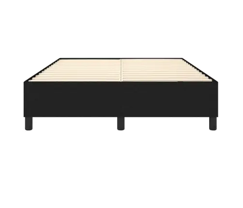 Gulta Bez Matrača, Melns, 140X190 Cm, Audums Vidaxl