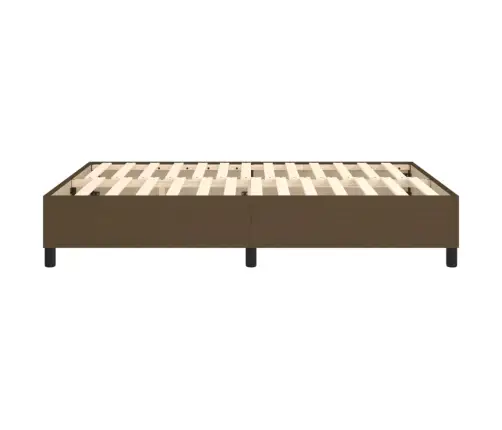 Gulta Bez Matrača, Tumši Brūns, 140X190 Cm, Audums Vidaxl