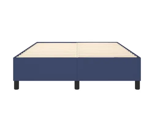 Gulta Bez Matrača, Zils, 140X190 Cm, Audums Vidaxl