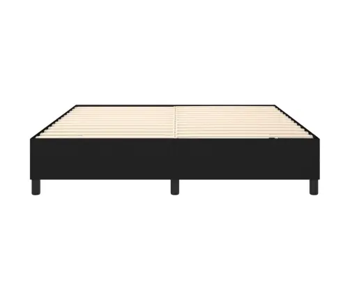 Gulta Bez Matrača, Melns, 160X200 Cm, Audums Vidaxl