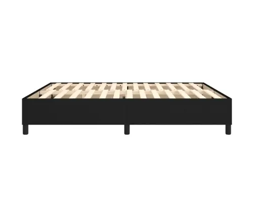 Gulta Bez Matrača, Melns, 160X200 Cm, Audums Vidaxl