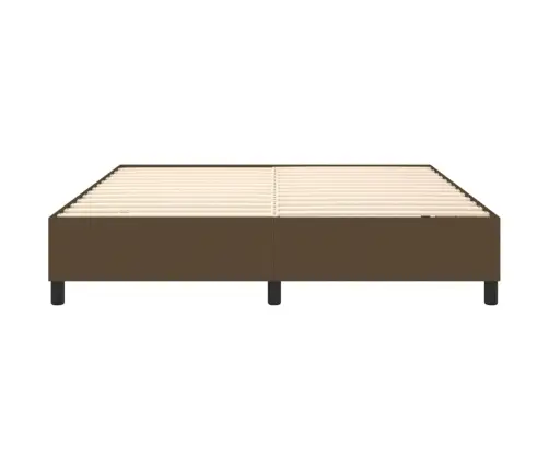 Gulta Bez Matrača, Tumši Brūns, 160X200 Cm, Audums Vidaxl