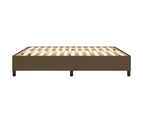 Gulta Bez Matrača, Tumši Brūns, 160X200 Cm, Audums Vidaxl