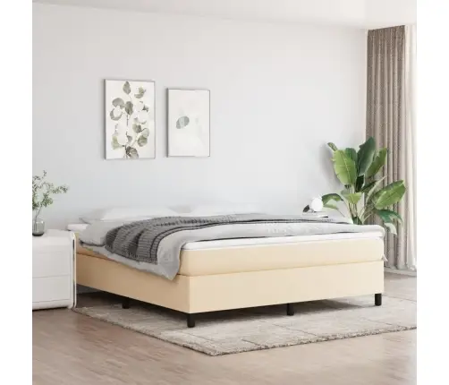 Lovos Rėmas Su Spyruoklėmis, Kreminės Spalvos, 160X200cm Audinys