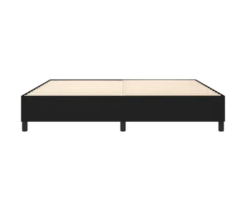 Gulta Bez Matrača, Melns, 200X200 Cm, Audums Vidaxl