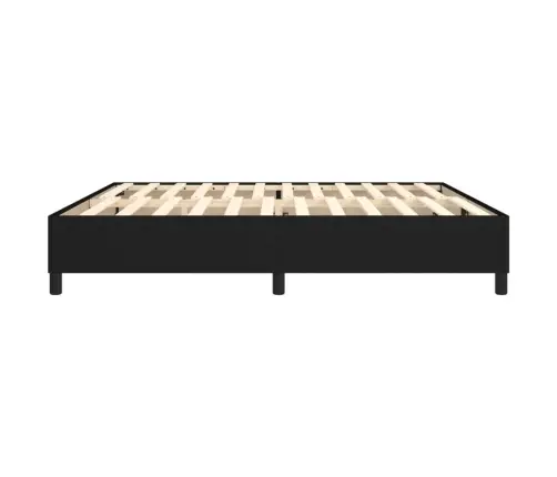 Gulta Bez Matrača, Melns, 200X200 Cm, Audums Vidaxl