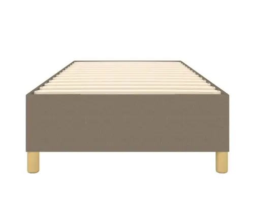 Gultas Rāmis Bez Matrača, Pelēkbrūns, 90X190Cm Audums Vidaxl