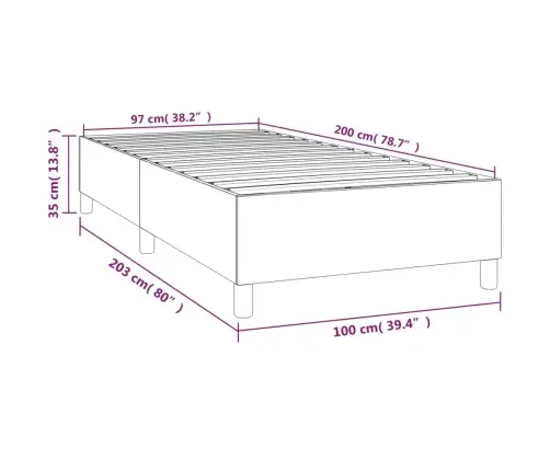 Lovos Rėmas Su Spyruoklėmis, Tamsiai Rudas, 100X200cm Audinys