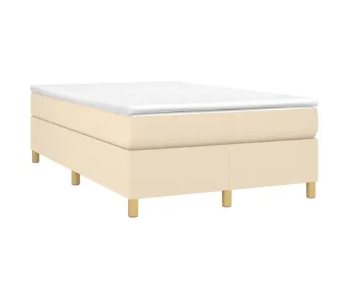 Gultas Rāmis Bez Matrača, Krēmkrāsas, 120X200 Cm, Audums Vidaxl